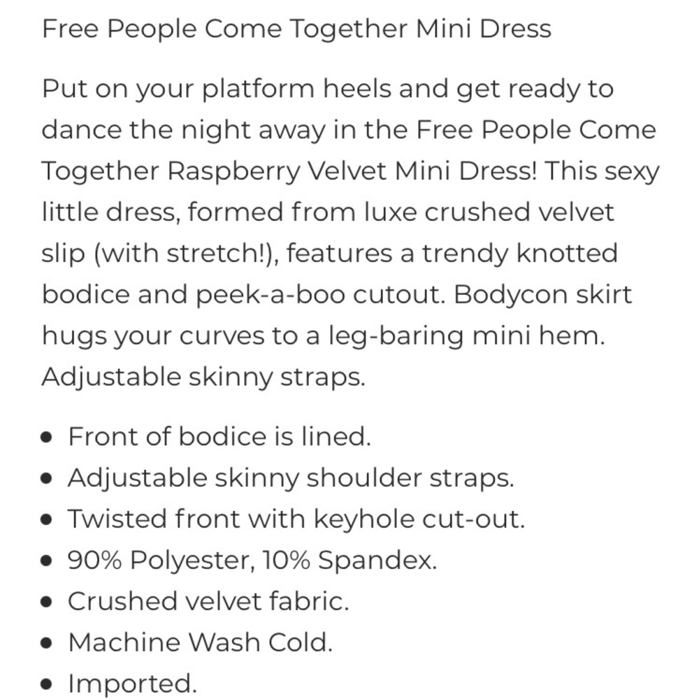 Free People Come Together Velvet Bodycon dress - Picture 9 of 9